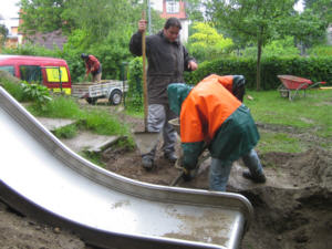 Arbeiten im Regen